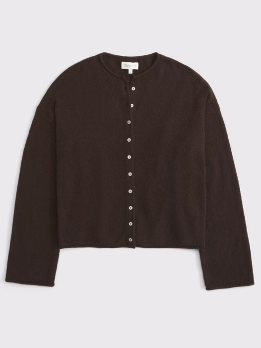 nwt abercrombie merino wool-blend roll neck cardigan